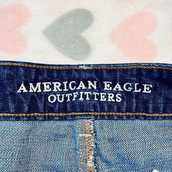 AEO Hi-Rise Festival Denim Blue Jean Shorts Size 0 - Picture 3 of 11